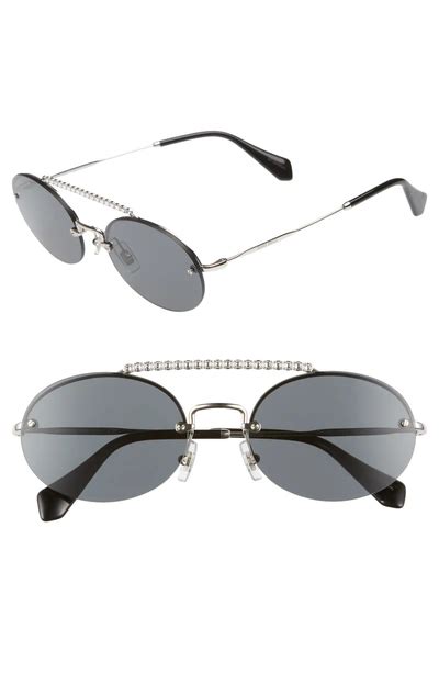 miu miu semi rimless round sunglasses|miu sunglasses for men.